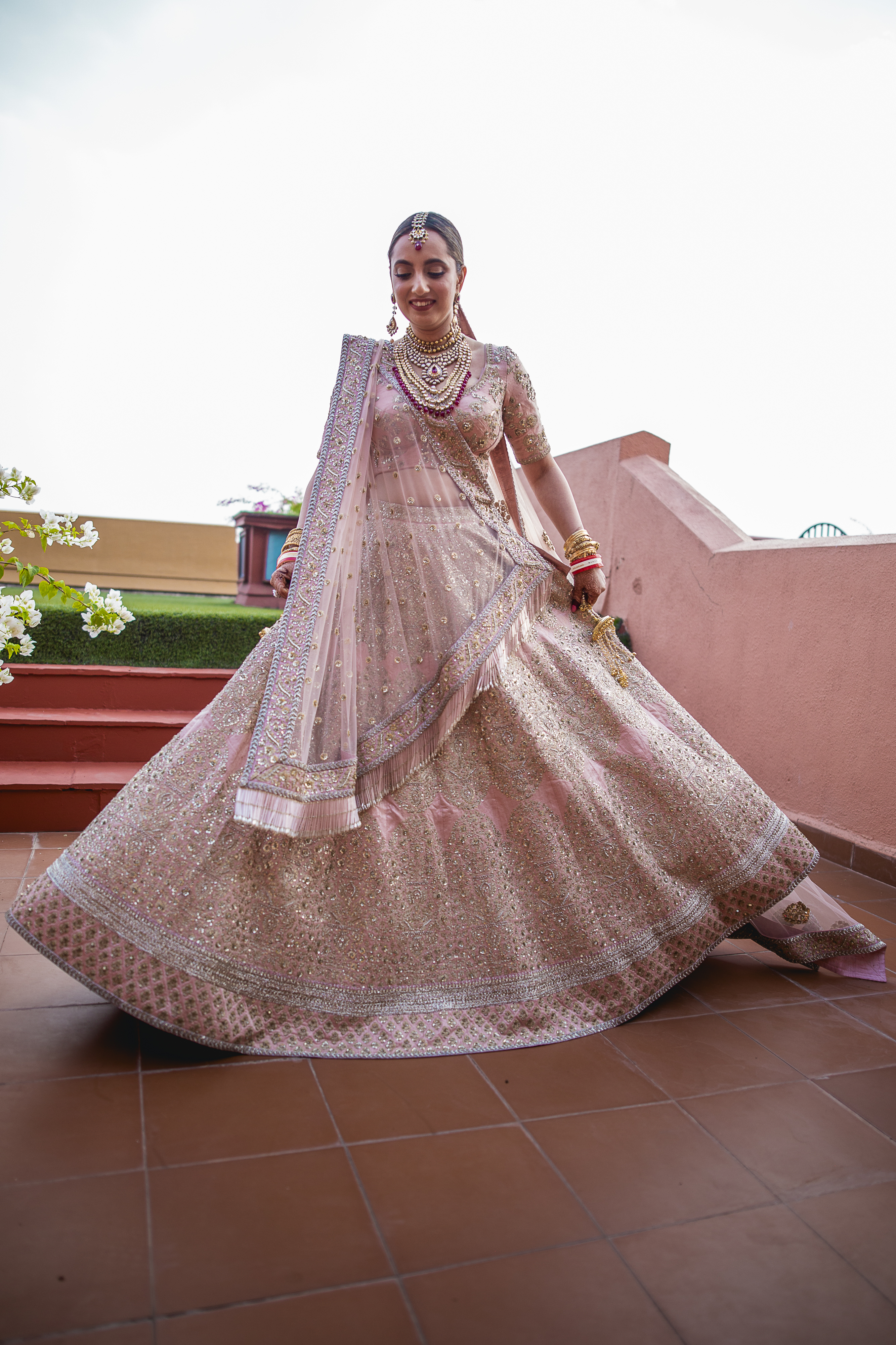 Elegant Goa Wedding With Pastel Theme & Perfectly Coordinated Bride