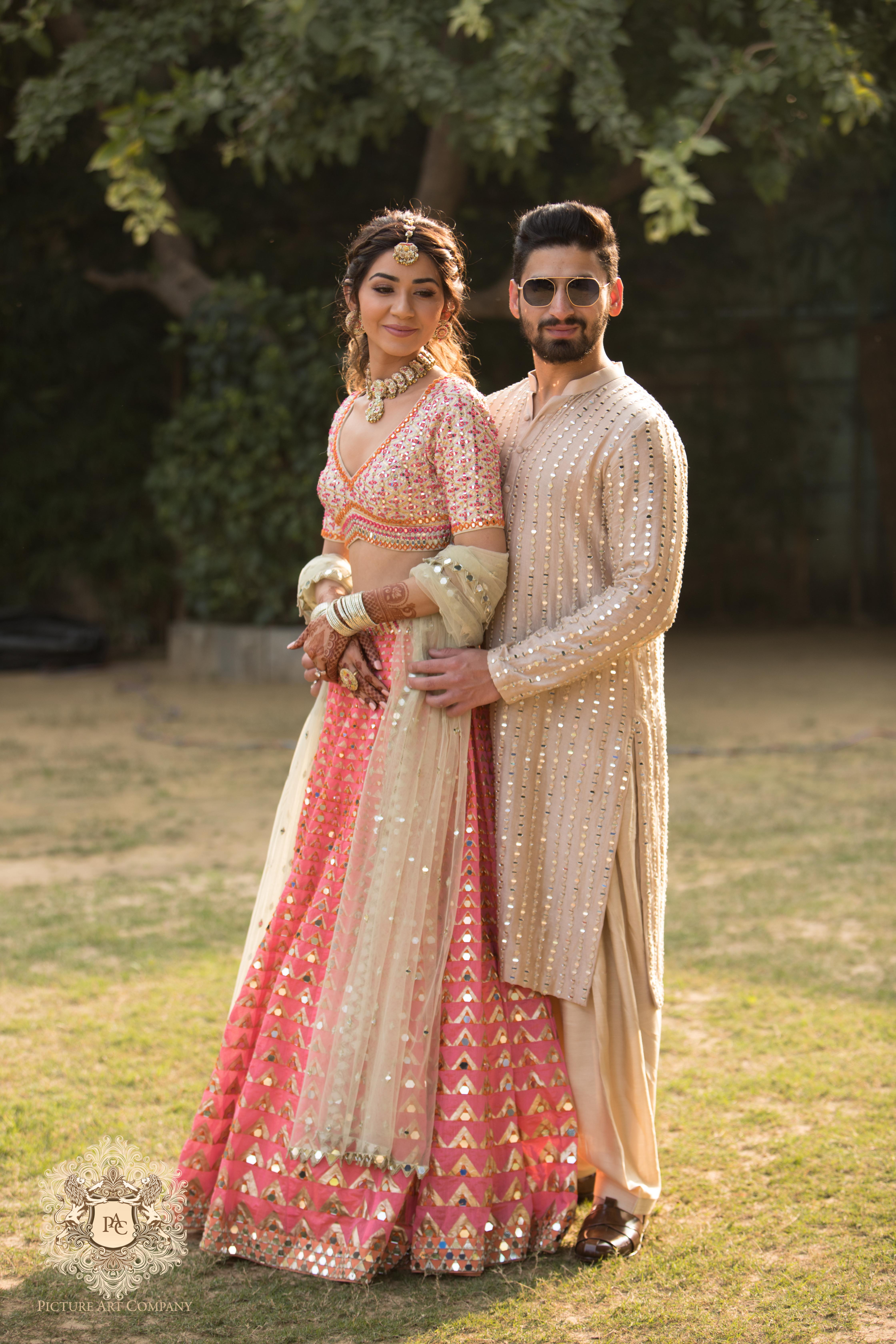 A Delhi Wedding With The Bride In A Shimmery Lehenga WedMeGood